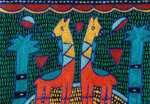 Waschtasche Motiv zwei Giraffen Ausschnitt