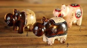Drei Hippos aus Speckstein