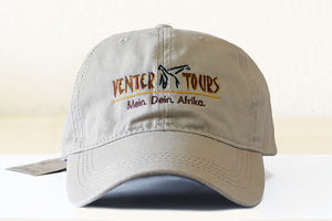 Venter Tours-Safari Cap Washed Cotton in beige von vorne