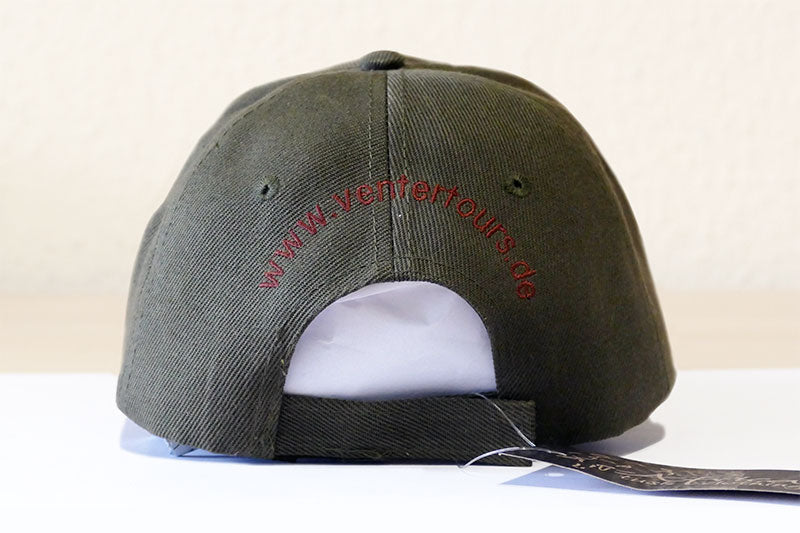 Venter Tours-Safari Cap mit verstärkter Front in olivegrün von hinten