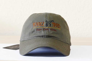 Venter Tours-Safari Cap Washed Cotton in olivegrün von vorne