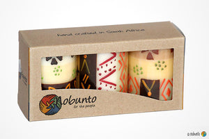 AKONO Geschenkbox mit 3 Stumpenkerzen von nobunto