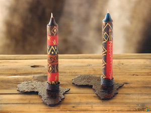 1 Kerzenleuchter AFRIKA rusty