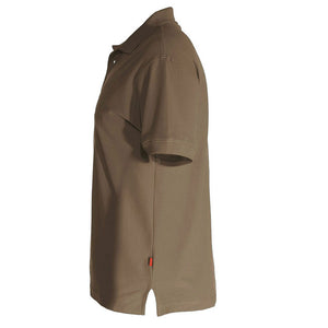 e.s. Polo-Shirt cotton – Venter Tours Edition in lehm von der Seite