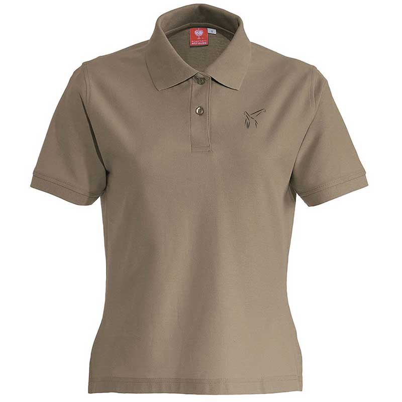 e.s. Polo-Shirt cotton – Venter Tours Edition in lehm, von vorne