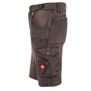 e.s. Worker-Jeans-Short – Venter Tours Edition in kastanie, Seitentasche