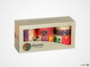 INDABUKO Geschenkbox mit 3 Stumpenkerzen