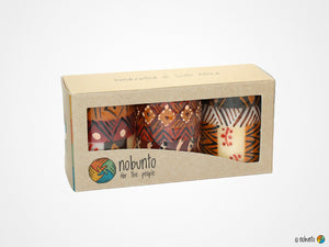 LIZTONI Geschenkbox 3 x Stumpenkerze