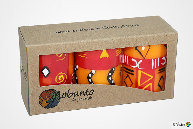 ZAHABU Geschenkbox mit 3 Stumpenkerzen von nobunto